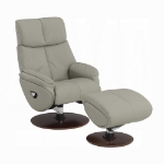 Picture of Leather Motion Accent Chair W/Swivel And Ottoman