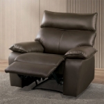 Picture of Genuine Leather Manual Reclining Sofa, Loveseat and Chair