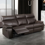 Picture of Genuine Leather Manual Reclining Sofa, Loveseat and Chair