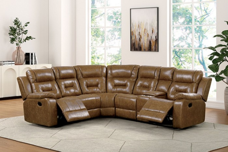 Picture of Leather Manual Sectional