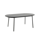 Picture of 71" Oval Dining Table with MDF Tabletop and Black Steel Legs