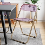 Picture of Acrylic Folding Chair With Metal Frame