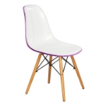 Picture of Modern Dining Chair Molded Side Chair with Base