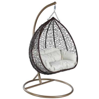 Picture of Two-Person Seater Hanging Swing Chair with Teardrop Design