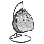 Picture of Two-Person Seater Hanging Swing Chair with Teardrop Design