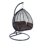 Picture of Two-Person Seater Hanging Swing Chair with Teardrop Design