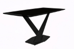 Picture of 55"/62"/71" Dining Table with Rectangular Tabletop with Gold/Black Stainless Steel Base