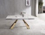 Picture of 71-103" Glossy White Extension Dining Table