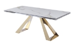 Picture of 71-103" Glossy White Extension Dining Table