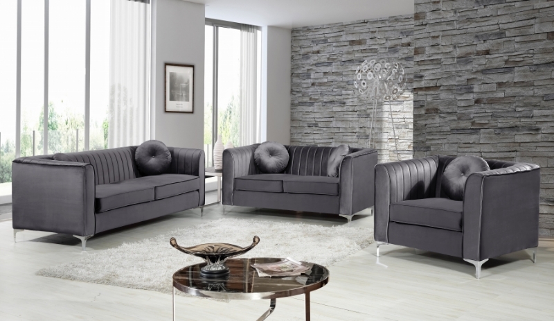 Picture of Velvet Sofa, loveseat and chair