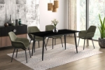 Picture of 55"/62"/71" Dining Table with a Rectangular Glass/Stone Tabletop in Steel