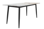 Picture of 55"/62"/71" Dining Table with a Rectangular Glass/Stone Tabletop in Steel