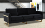 Picture of Gold Frame Velvet Full Size Sofa