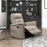 Picture of Genuine Leather Swivel Glider Reclining Chair