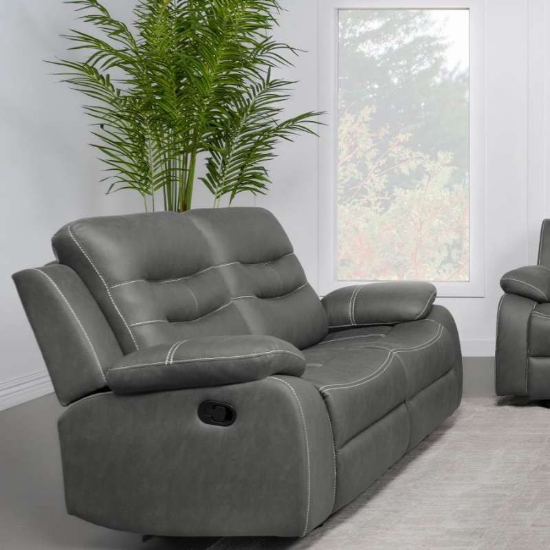 Picture of Arm Reclining Dark Grey Loveseat