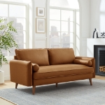 Picture of Leather Sofa, Loveseat and Accent Armchair