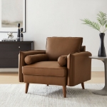 Picture of Leather Sofa, Loveseat and Accent Armchair