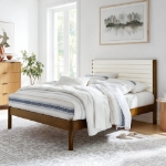 Picture of Tufted Boucle Solid Wood Full Platform Bed