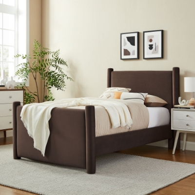 Picture of Velvet Twin Platform Bed