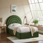 Picture of Velvet Twin Platform Bed