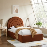 Picture of Velvet Twin Platform Bed