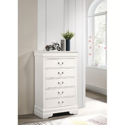 Picture of White 5 drawer chest for $199