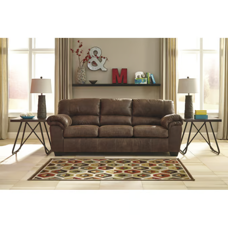 Picture of Brown Suede Feel Stationary Sofa for $399