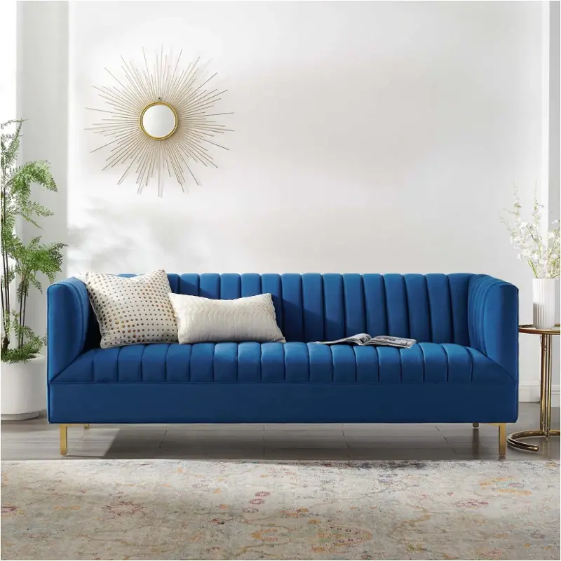 Picture of Navy Velvet Sofa for $599