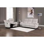 Picture of Genuine Leather Manual Reclining Sofa, Loveseat and Chair