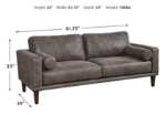 Picture of Grey/Brown Leather suede feel sofa for $399