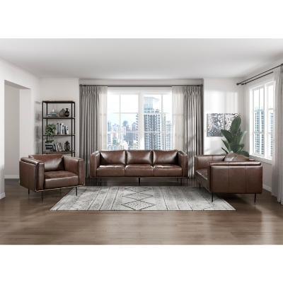 Picture of GENUINE LEATHER SOFA, LOVESEAT AND CHAIR