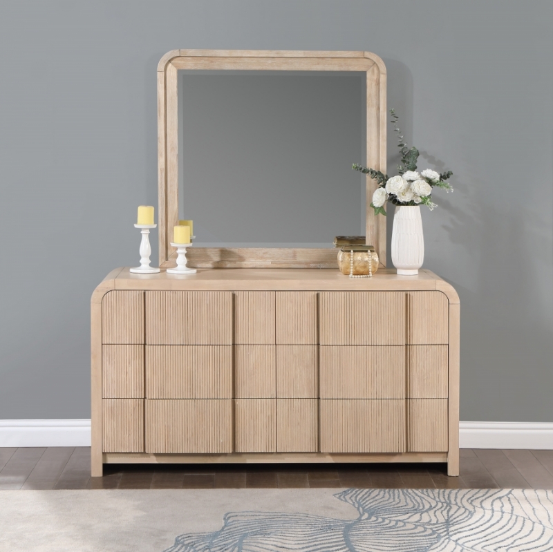 Picture of Fluted Dresser and Mirror