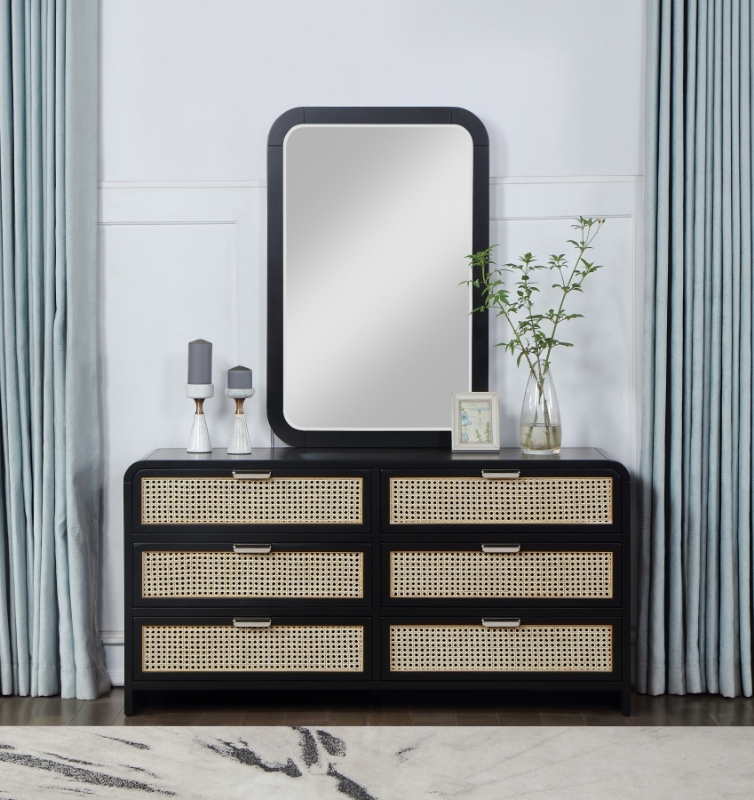 Picture of Sage Wood Dresser and Mirror