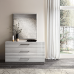 Picture of Silver Grey Dresser and Mirror