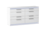 Picture of Modern Gloss White Dresser and Mirror