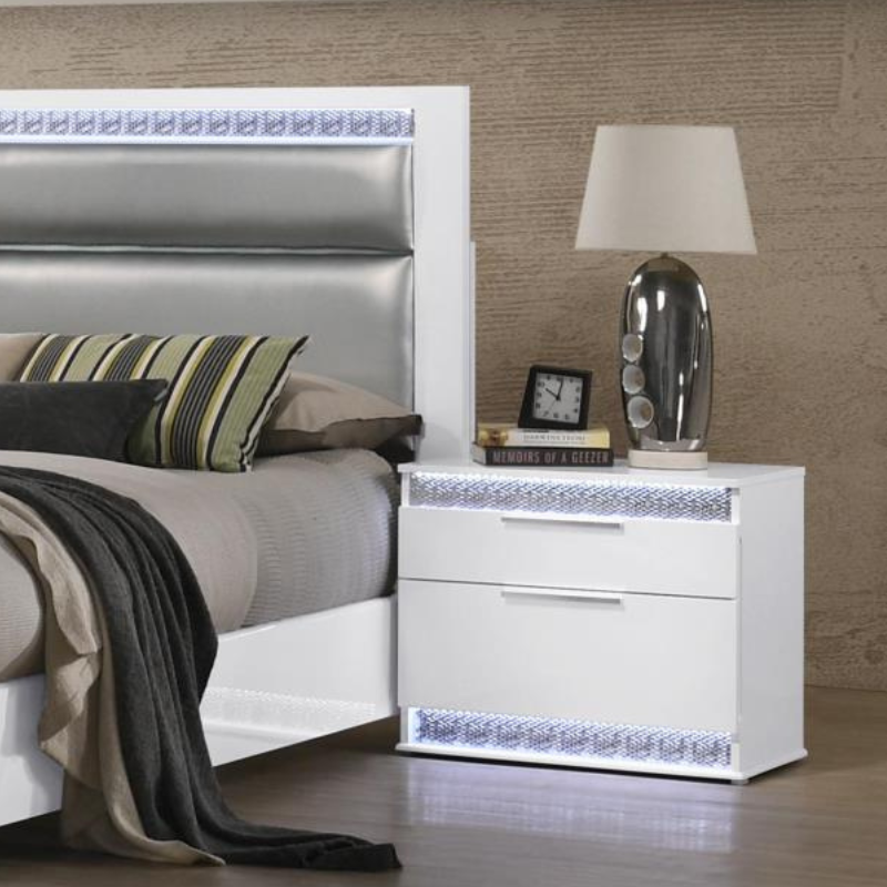 Picture of Modern Gloss White Nightstand