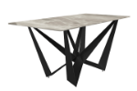 Picture of 55"/62"/71" Wide Dining Table with Rectangular Sintered Stone/Glass Tabletop and Steel Legs