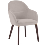 Picture of Dining Chair Upholstered in Leather Velvet and Powder Coated Legs