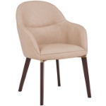 Picture of Dining Chair Upholstered in Leather Velvet and Powder Coated Legs