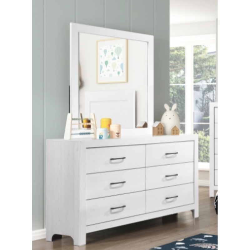 Picture of White Dresser and Mirror for $399