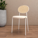 Picture of Dining Chair with Rattan Back and Stainless Steel Legs