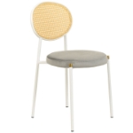 Picture of Dining Chair with Rattan Back and Stainless Steel Legs