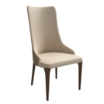 Picture of Dining Chair with a Leather/Velvet Seat and a Two-Tone Color Design Backrest in Ash Wood