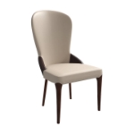 Picture of Dining Chair with a Two-Tone Color Design and Rubberwood Legs