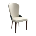 Picture of Dining Chair with a Two-Tone Color Design and Rubberwood Legs