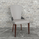 Picture of Dining Chair with a Two-Tone Color Design and Rubberwood Legs