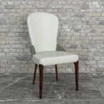 Picture of Dining Chair with a Two-Tone Color Design and Rubberwood Legs