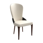 Picture of Dining Chair with a Two-Tone Color Design and Rubberwood Legs