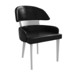 Picture of Dining Chairs with Curved Open Back in Rubberwood