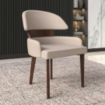 Picture of Dining Chairs with Curved Open Back in Rubberwood